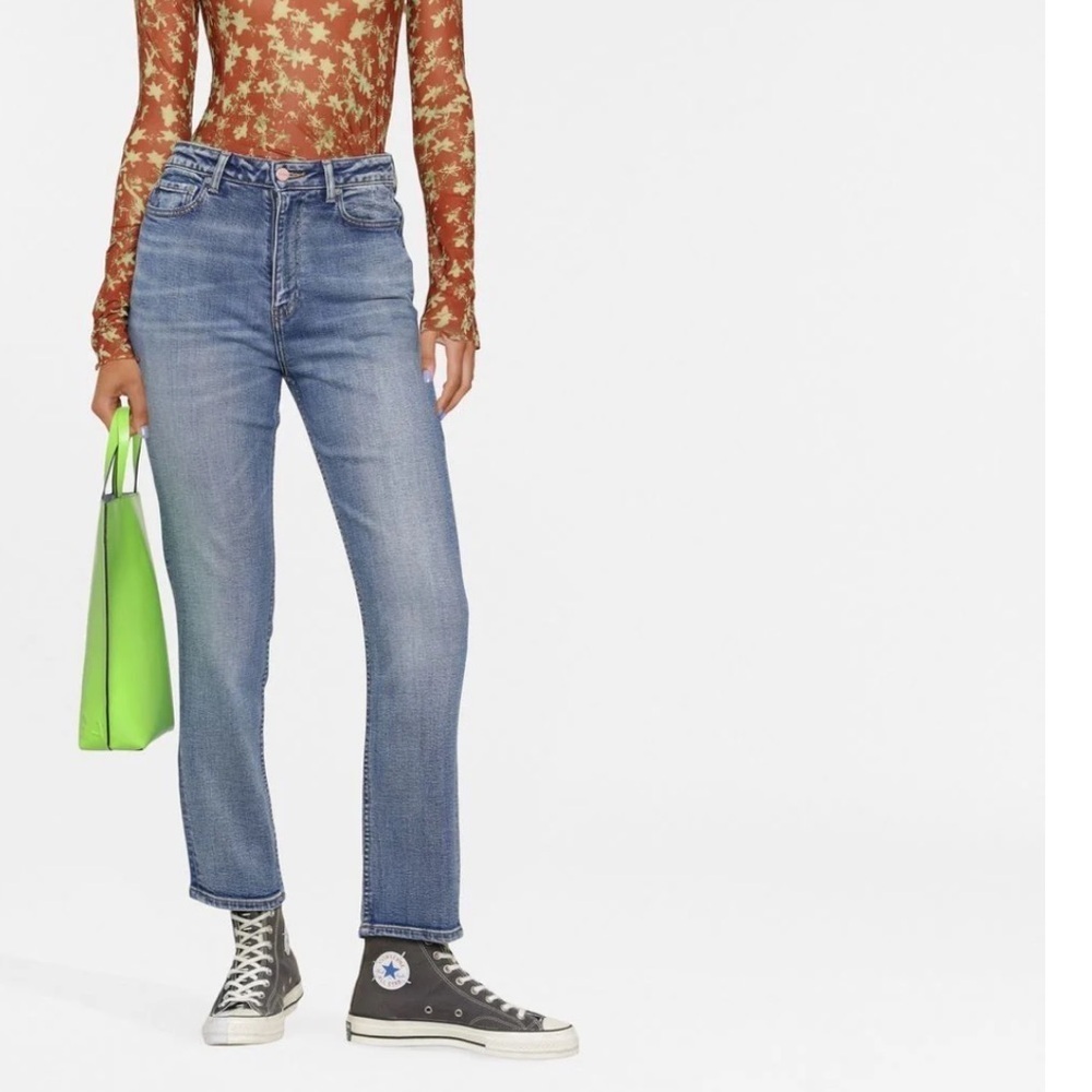 GANNI- Cutye Straight Leg Cropped Jeans